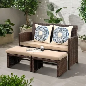 Casual Outdoor Loveseat Furniture Set