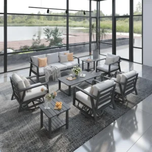 Aluminum Patio Furniture Set, 8 PCs